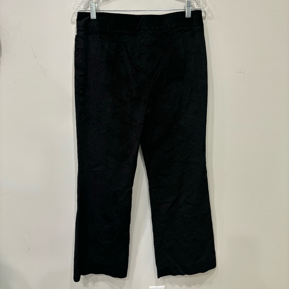 Lafayette 148 Velvet Corduroy Straight Leg High Rise Black Pants Women’s Size 10
